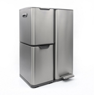 osoltus 3-Fach Sortierer Mülleimer Petrona 13L + 17L+ 30L Edelstahl lackiert