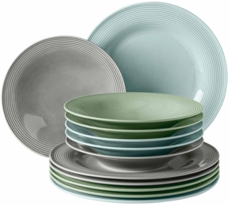 Seltmann Weiden Beat Color Glaze Tafelservice 12-teilig 3-farbig