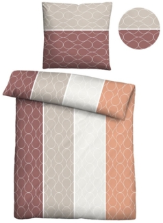 Traumhaft schlafen - Castell - Markenbettwäsche Polycotton Biber 0351108 TROPFEN, burgund, 1x 155x200 cm + 1x 80x80 cm