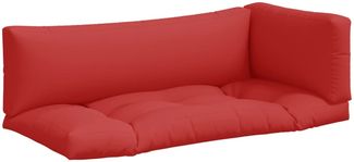 vidaXL Palettenkissen 3-tlg. Rot Stoff 360950
