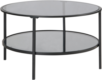 Couchtisch TELLAKA Sicherheitsglas Schwarz