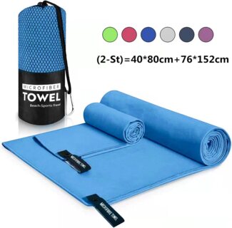 XDeer Sporthandtuch Mikrofaser Sport Handtuch,(2-St)Handtücher/Saunatuch/Strandtuch, Kühltuch/Fitnesstuch Badehandtücher/ Reisehandtücher für Reisen