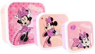 Disney Minnie Mouse Lunchbox Brotdose Snack-Box 3in1 – Ideal für Kindergarten & Schule, (3-tlg)