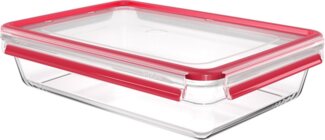 Emsa Clip&Close Glass Frischhaltedose 3 L Glas Rot