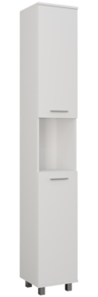 Vicco Hochschrank Weiß 30.2x190 cm mit 2 Türen, Ilias