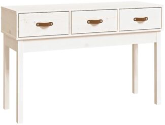 Konsolentisch, Beistelltisch, Konsole Weiß 114x40x75 cm Massivholz Kiefer