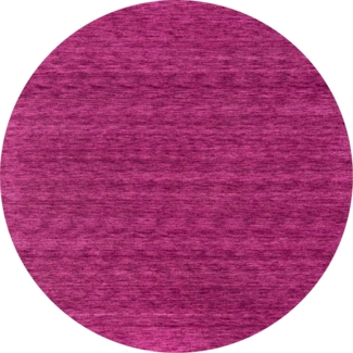 Morgenland Gabbeh Teppich - Softy - Uni - rund - 150 x 150 - Lila