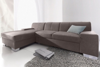 DOMO collection Ecksofa Star, zeitlose Formensprache, elegante Optik, L-Form, wahlweise mit Bettfunktion