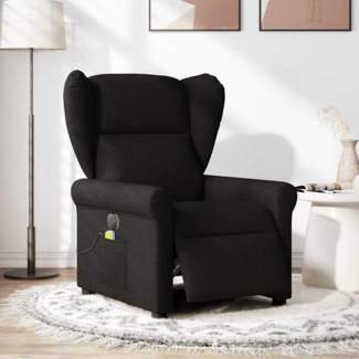 vidaXL Massagesessel Elektrisch Schwarz Stoff 3303366