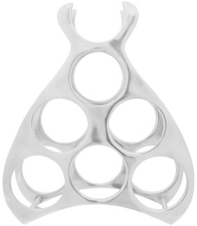 vidaXL Weinregal Silber 32 x 14 x 37,5 cm Aluminium 42000150