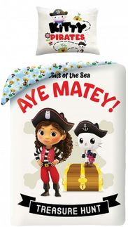 Gabby's Dollhouse Bettwäsche Set aus Baumwolle Bettdeckenbezug 140 × 200 cm mit 70 × 90 cm Kissenbezug