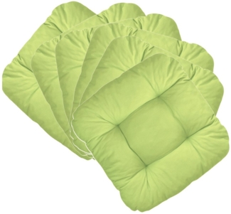 LILENO HOME Stuhlkissen Sitzkissen für Gartenstuhl, Küchenstuhl oder Esszimmerstuhl, Bequeme Indoor u. Outdoor Stuhlauflage als Stuhl Kissen Apfelgrün