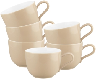 Seltmann Weiden Liberty Pure Colors Kaffeetasse 260 ml 6er Set Dusty Beige - DS