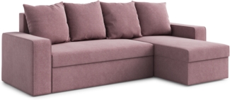 AX LIVING Eck Couch Klein Climpy 242cm – Funktional & Stilvoll in Rosa