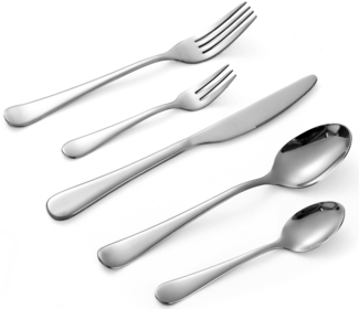 ECHTWERK Besteck-Set Tafelbesteck „Grado“ 30tlg. (30-tlg), 6 Personen, Edelstahl 18/0, Hochglänzend