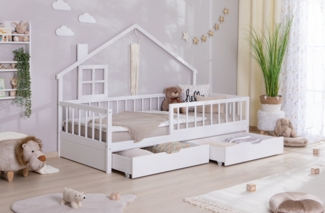 Hausbett Bodenbett "Loki" 90x200 Kiefer Massiv