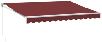 vidaXL Markise Manuell Weinrot 350x250 cm 3215294