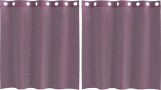 vidaXL Voile Vorhänge mit Ösen 2 Stk. Lila 140x140 cm 4102101