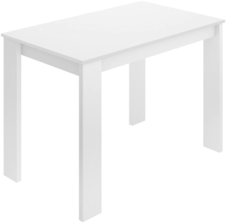 Dmora Fester Amaranthya-Tisch, Mehrzweck-EssRegal, rechteckiger Küchen- oder Esszimmertisch, 110 x 67 x 77 cm, Weiß