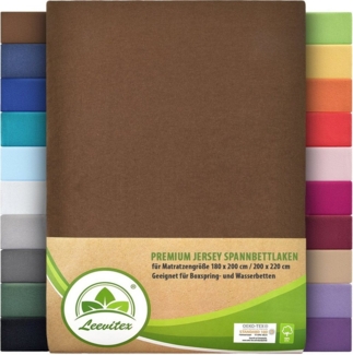leevitex® Spannbettlaken Premium 195, Gummizug: Rundum, blickdicht, Anti-Pilling, 97% Baumwolle, 3% Elasthan, 40 cm Steg