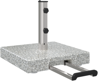 vidaXL Markisenständer mit Rollen Grau Granit 29 kg Quadratisch 42002808