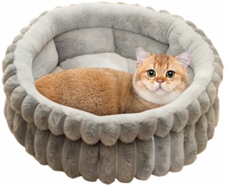 Ledander Tierbett Tierbett Kuschelweiches Hundebett, Katzenbett, Hundebett flauschig, Hundekorb, Flauschiges Hundebett für große, mittelgroße & kleine Hunde