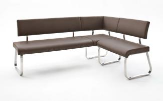 Eckbank Arco Braun Kunstleder 200 x 150 cm