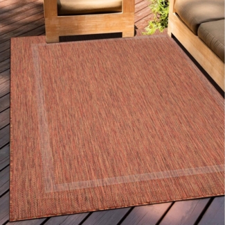 Teppium Teppich Unicolor - Einfarbig, Rechteckig, Höhe: 5 mm, Teppich Wetterfest Balkon Küchenteppich Flachgewebe Sisaloptik