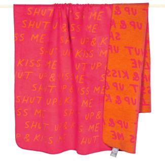 pad Decke Lust Shut Up and Kiss Me Pink (150x200cm) 11656-M40-1520