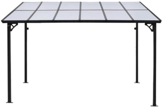 HOME DELUXE Terrassenüberdachung, Aluminium ECO Anthrazit, 300 x 360 x 196/249 cm