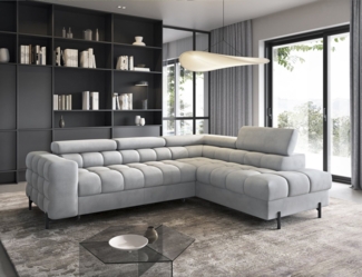 MOEBLO Ecksofa Ferrucio, modernes Schlafsofa mit Bettkasten & verstellbaren Kopfstützen, Wohnlandschaft mit Schlaffunktion, Eckcouch Wohnlandschaft Sofa mit Ottomane Eckgarnitur Polsterecke, (BxHxT):276 x 72–93 x 200 cm