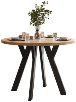 Lookway Esstisch VOLTA LOFT Runder ausziehbarer Tisch (1x Tisch), Durchmesser: Ø 100 cm