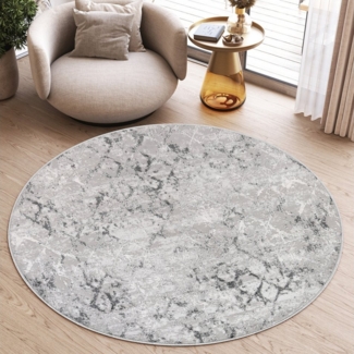 Tapiso Teppich SKY, rund, Höhe: 12 mm, Wohnzimmer, Schlafzimmer, modern Design, Rund