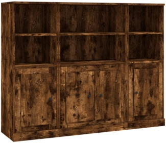 vidaXL Highboards 3 Stk. Räuchereiche Holzwerkstoff 3185308