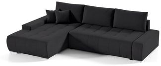 Beautysofa Ecksofa Draco L mit Schlaffunktion, in pflegeleichten Stoffen, Bettkasten
