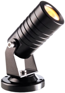 Deko Light Mini I Amber Außenstrahler LED schwarz IP65 65lm 1700K 30° Modern