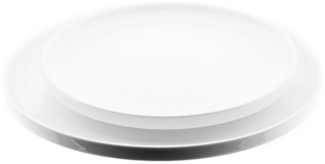 2-teiliges Servierteller-Set aus Porzellan – Rund, Weiß, Ø 20 & 26 cm