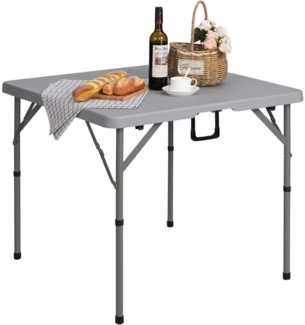 Klapptisch 87cm Campingtisch Klappbar Gartentisch Balkontisch Grau