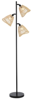 HOME DELUXE Stehleuchte aus Rattan FELIA - Beige
