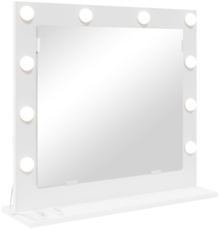 vidaXL Kosmetikspiegel Weiß 60 x 55 x 18 cm Holzwerkstoff und Glas 868285