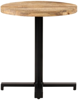 vidaXL Bistrotisch Rund Ø70x75 cm Raues Mangoholz 320267