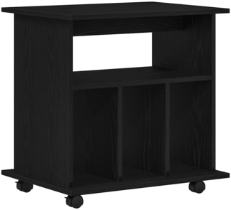 vidaXL Rollschrank Schwarz Eiche 60 x 45 x 55 cm Holzwerkstoff 862674