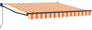 vidaXL Automatische Ausziehbare Markise in Gelb und Orange 350x250 cm 3330260