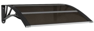 vidaXL Türvordach Schwarz 80x75 cm Polycarbonat 153587