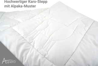 Aspero Naturhaarbettdecke Alpaka-Bettdecke CALAIS, Füllung: Alpaka/Hohlfaser, klimaregulierende Einziehdecke mit Alpakahaarfüllung