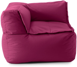 Lumaland Sitzsack-Sofa, Polyester, Rotwein, Eckteil (81x81x70 cm)