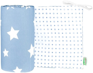 Odenwälder 4065 Jersey-Nestchen White Stars White Stars Sky Blue