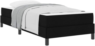 vidaXL Boxspringbett mit Matratze Schwarz 90 x 190 cm Stoff 3398453