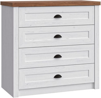 AX LIVING Kommode mit Schubladen „Palmano K4“ – 88 cm, Andersen Kiefer