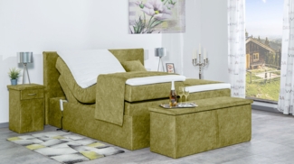 Meisterbetten Boxspringbett Nado 180x200 in DS-Apfelgrün, Matratzenbezug Nano, Ergoflex-Topper